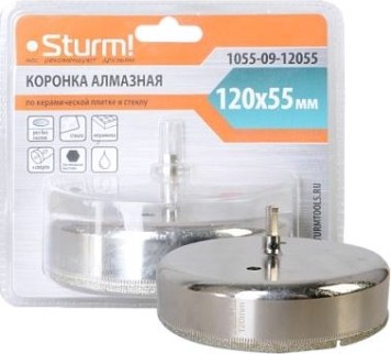 Алмазная коронка для мокрого сверления Sturm 1055-09-12055 по керамике и стеклу