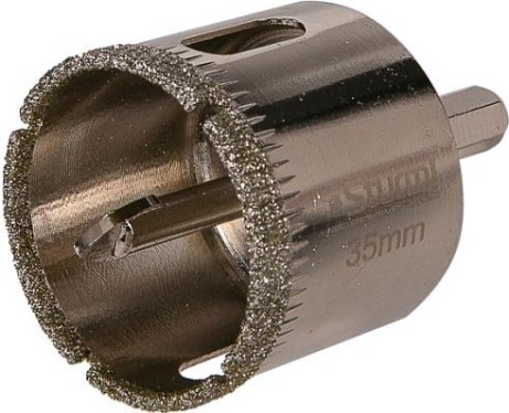 Алмазная коронка для мокрого сверления Sturm 1055-09-3555 по керамике и стеклу Алмазная коронка для мокрого сверления Sturm 1055-09-3555 по керамике и стеклу