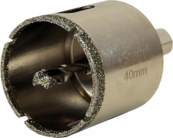 Алмазная коронка для мокрого сверления Sturm 1055-10-4070 по керамограниту 40х70 мм, хвост. с проточками