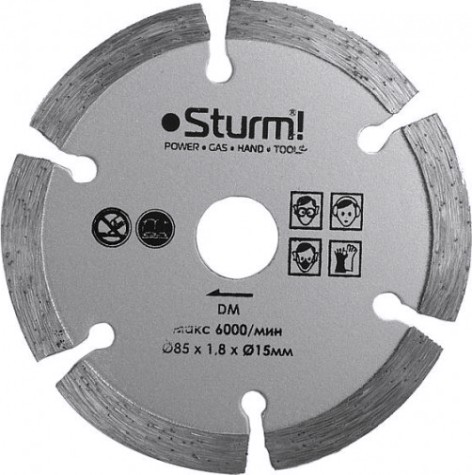 Алмазный диск для резки керамики Sturm CS5060MS-85-15-1.8 мрамор.плитке,стеклопласт