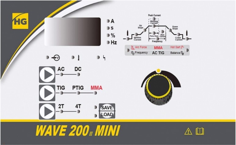 Аппарат аргонно-дуговой сварки Hugong WAVE 200 III MINI [029640]
