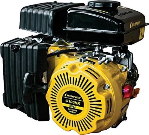 Бензиновый двигатель CHAMPION G100HK (2,5лс/1,84квт 99см³ 16мм, шпонка, 10,4кг)