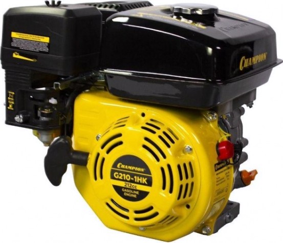 Бензиновый двигатель CHAMPION G210-1HK (7лс/5,1квт 212см³ 19мм шпонка 15,1кг)