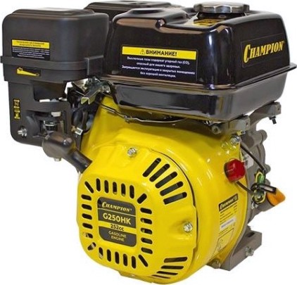 Бензиновый двигатель CHAMPION G250HK (8лс/5,9квт 252см³ 25,4 мм шпонка 16,5кг)