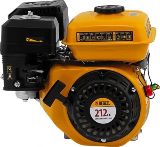 Бензиновый двигатель Denzel RX-17S 7 л.с. вал шлицы 25 мм [95102]