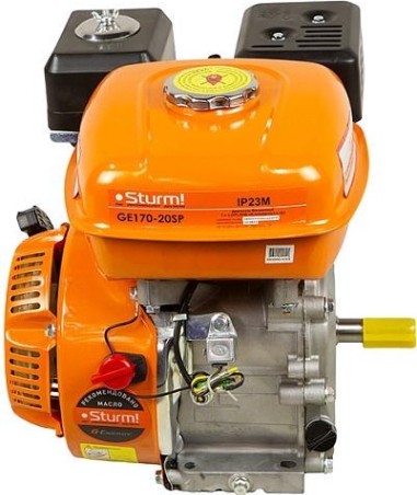 Бензиновый двигатель Sturm GE170-20SP для мотоблока, 3-х ручейковый шкив Бензиновый двигатель Sturm GE170-20SP для мотоблока, 3-х ручейковый шкив