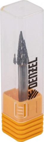Бор-фреза по металлу Denzel тип-M твердосплавная, коническая, 8 мм [72074]