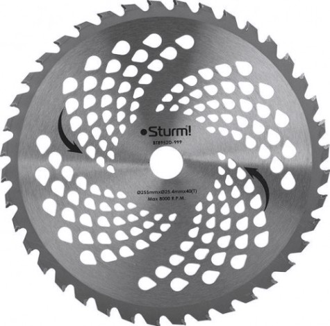 Диск кустореза Sturm 255/25,4/40 (BT8952D-999) [BT8952D-999]