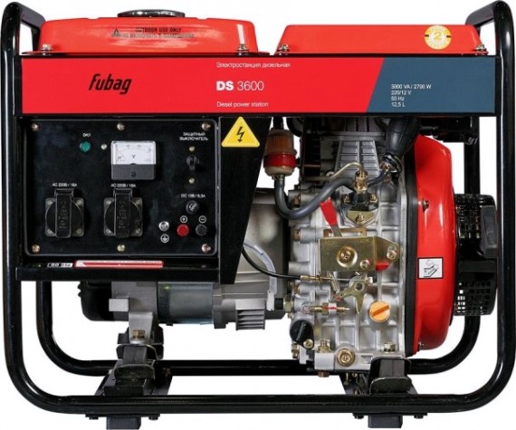 Электростанция дизельная с воздушным охлаждением FUBAG DS 3600 открытая [8641094]