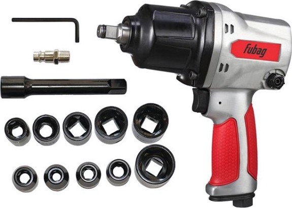 Гайковерт пневматический FUBAG IW900 ударный + набор головок 100195 [100195]