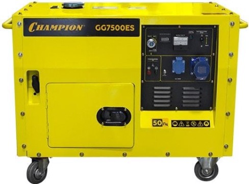 Генератор бензиновый CHAMPION GG 7500ES в кожухе [GG7500ES]