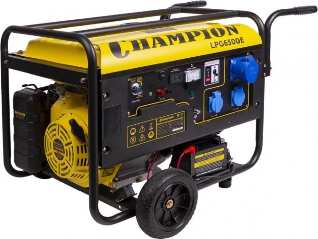 Генератор бензиновый CHAMPION LPG6500E (бензин/газ) электростартер
