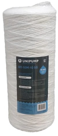 Картридж для воды UNIPUMP ВП-5 М 10 дюймов веревочный big blue (5 мкм) [48229]