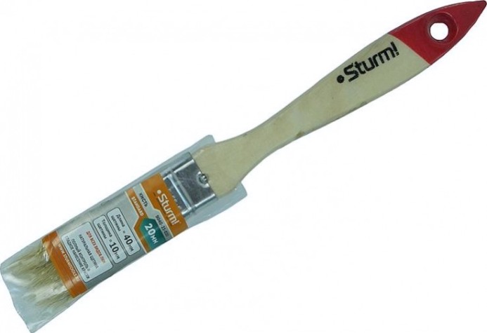 Кисть флейцевая Sturm 9040-21-020 3/4" (20мм), натуральная щетина, деревянная ручка Кисть флейцевая Sturm 9040-21-020 3/4" (20мм), натуральная щетина, деревянная ручка
