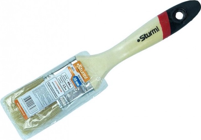 Кисть флейцевая Sturm 9040-22-038 1,5" (38мм), натуральная щетина, деревянная ручка Кисть флейцевая Sturm 9040-22-038 1,5" (38мм), натуральная щетина, деревянная ручка