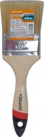 Кисть флейцевая Sturm 9040-22-063 2,5" (63мм), натуральная щетина, деревянная ручка Кисть флейцевая Sturm 9040-22-063 2,5" (63мм), натуральная щетина, деревянная ручка