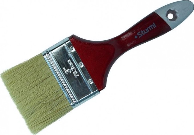 Кисть флейцевая Sturm 9040-23-075 3" (75мм), натуральная щетина, деревянная ручка Кисть флейцевая Sturm 9040-23-075 3" (75мм), натуральная щетина, деревянная ручка