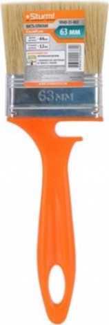 Кисть флейцевая Sturm 9040-35-063 2.5" (63мм), натурал.щетина, пластм.ручка с зацепо Кисть флейцевая Sturm 9040-35-063 2.5" (63мм), натурал.щетина, пластм.ручка с зацепо
