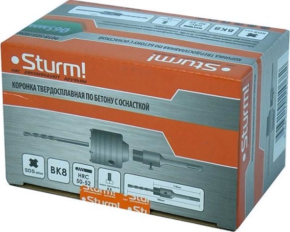 Коронка буровая SDS-plus Sturm 9018-SDS-HD65 кольцевая 65 мм (с центр. cверлом, хвостовик) Коронка буровая SDS-plus Sturm 9018-SDS-HD65 кольцевая 65 мм (с центр. cверлом, хвостовик)