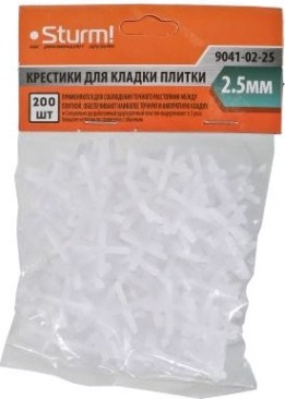 Крестики для плитки Sturm 9041-02-25 2,5мм, 200шт.