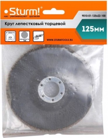 Круг лепестковый Sturm 9010-01-125x22-100 125х22, p100