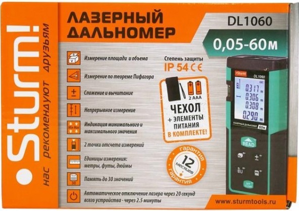 Лазерный дальномер Sturm DL1060 Лазерный дальномер Sturm DL1060