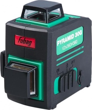 Лазерный уровень FUBAG Pyramid 30G V2х360H360 3d с зеленым лучом [41197]