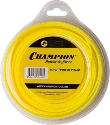 Леска триммерная CHAMPION C7074 star 1.3мм* 15м (звезда)