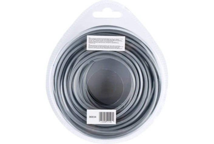 Леска триммерная Denzel ALUFLEX армированная алюминием квадратная, 2,4 мм х 15 м. [96834]