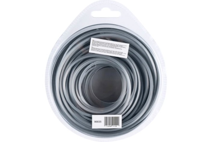 Леска триммерная Denzel ALUFLEX армированная алюминием квадратная, 2,7 мм х 15 м. [96835]