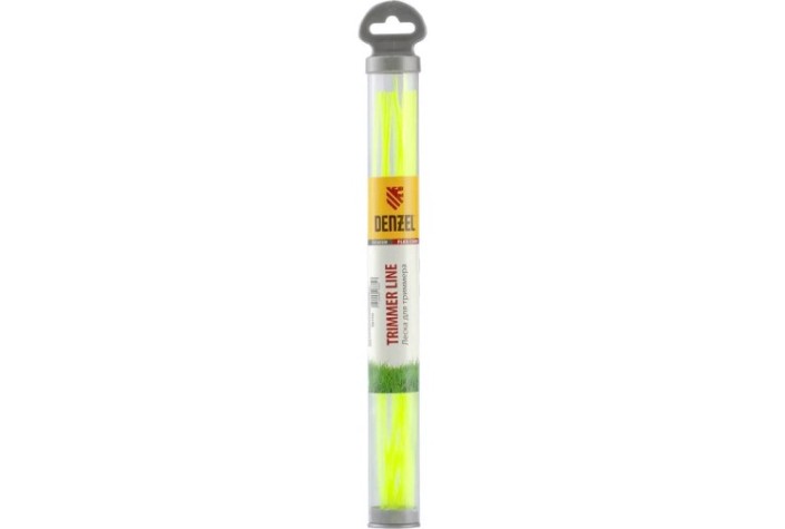 Леска триммерная Denzel FLEX CORD круглая нарезанная 2,4 ммх30 см 20 шт.тубус [96105]