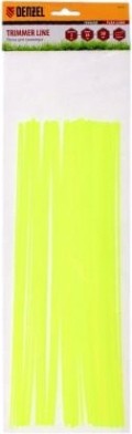 Леска триммерная Denzel FLEX CORD квадратная нарезанная 2ммх30 см 50 шт [96102]