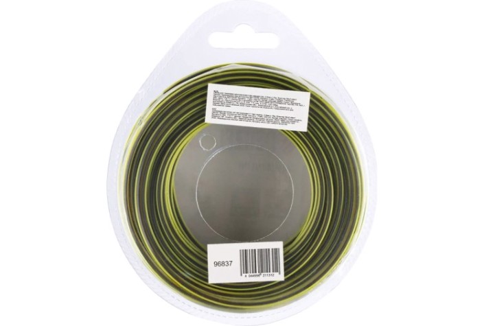 Леска триммерная Denzel SkyCutter двухкомпонентная квадратная, 2,0 мм х 15 м. [96837]