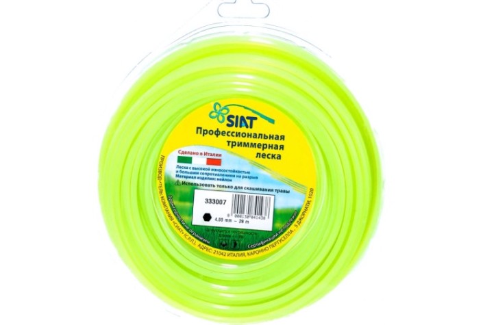 Леска триммерная SIAT ШЕСТИГРАННИК 4,0мм -28м [333007]