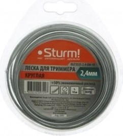Леска триммерная Sturm BGT3535-2.4-0М-10 круг 2,4 мм/10м