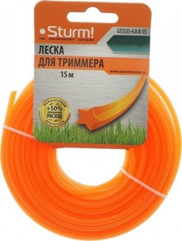 Леска триммерная Sturm GT3535-4.0-8-15 звезда 4 мм/15 м