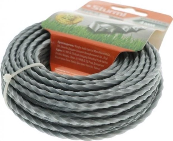 Леска триммерная Sturm GT3535-4.0-SA-15 крученый квадрат армир. 4 мм/15 м