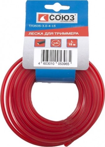 Леска триммерная Sturm ТЛР-3.0-S-15 d=3,0 мм, l=15м, крученый квадрат