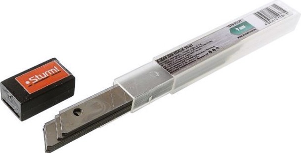 Лезвие для ножа Sturm 1076-S1-09 9мм сегментированные, 10 шт.