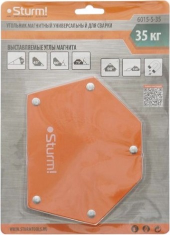 Магнитный угольник Sturm 6015-5-35 до 35 кг