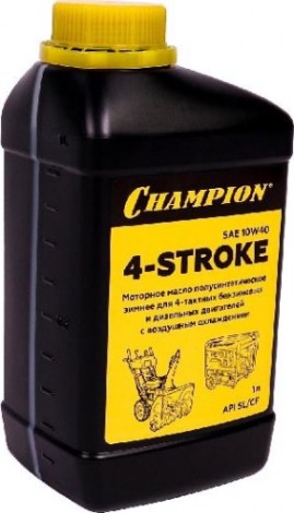 Масло для 4-тактных бензиновых двигателей CHAMPION SAE-10W40 1 л полусинтетическое [952853]
