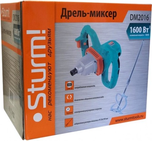 Миксер строительный сетевой Sturm DM2016