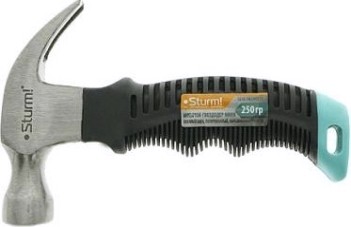 Молоток Sturm 1010-74-FB0250 гвоздодер, полиров. обрезин. рукоятка, 250гр.