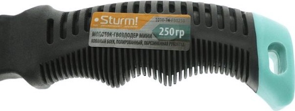 Молоток Sturm 1010-74-FB0250 гвоздодер, полиров. обрезин. рукоятка, 250гр. Молоток Sturm 1010-74-FB0250 гвоздодер, полиров. обрезин. рукоятка, 250гр.