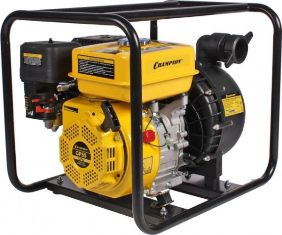 Мотопомпа бензиновая CHAMPION GP 55 для химических жидкостей [GP55]
