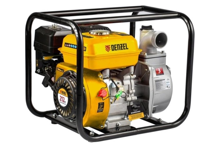 Мотопомпа бензиновая для слабозагрязненной воды Denzel PX-50 [99201]