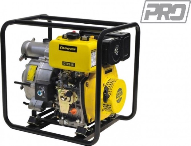 Мотопомпа дизельная CHAMPION DTP 81E для грязной воды [DTP81E]