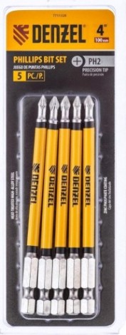 Набор бит Denzel PH2x4" 5 шт. [7711328]