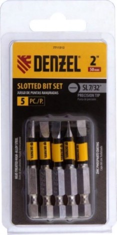 Набор бит Denzel SL7/32"x2" 5 шт. [7711312]