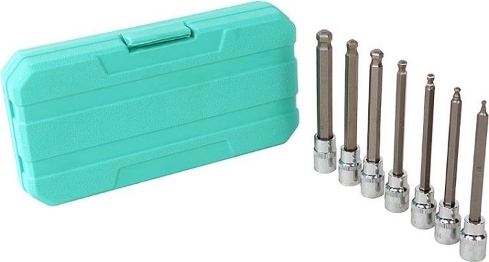 Набор головок 3/8" Sturm 1045-18-B7-110 110 мм hex шар. наконеч 7 шт 3-10 в кейсе